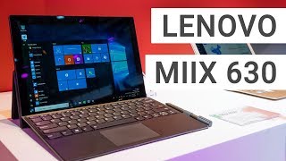 Lenovo MIIX 630 Hands On Review 20h Battery LTE 4G eSIM Keyboard amp Pen [upl. by Iur860]