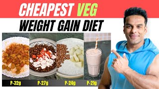 Cheapest Veg Diet for Muscle Building  Weight Gain Diet for Beginners  Yatinder Singh [upl. by Arihat]