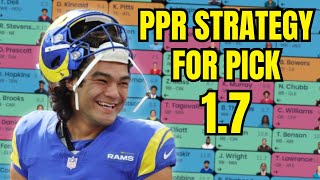 PPR Strategy For Pick 17 12Team Mock Draft [upl. by Aenej]