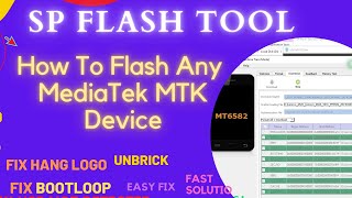 How to use SP Flash Tool  How to Flash Any MTK [upl. by Bain533]