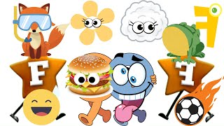 Alphabet Song F Word Chant F animals알파벳노래 에프 단어 챈트 동물들 알파벳노래 파닉스노래 단어노래 챈트노래 놀이이름영어단어외우기playname [upl. by Kere]