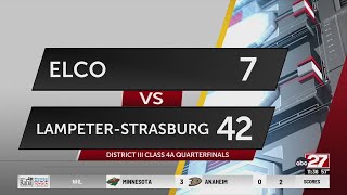 LampeterStrasburg stays unblemished with playoff win over ELCO [upl. by Akire]