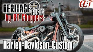 HarleyDavidson HERITAGE FLSTC Custom by BT Choppers  AampT Design [upl. by Anitniuq]