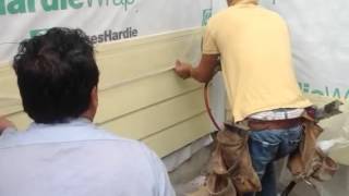 Hardie board installation to concrete block [upl. by Yulma180]