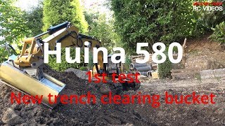 Huina 580  1st test New trench clearing bucket [upl. by Pirnot]