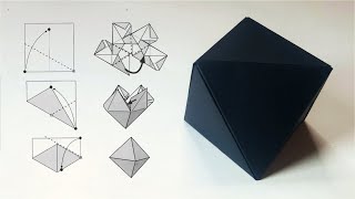 Paper Regular Octahedron ● Origami diagram [upl. by Hairehcaz]