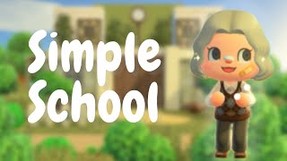 Building a Simple Natural School On My Towncore Island  SpeedBuild  AnimalCrossingNewHorizons [upl. by Barb]