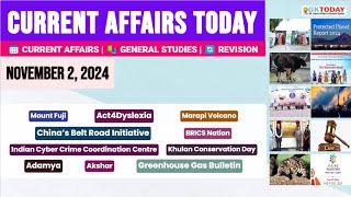 02 November 2024 Current Affairs Today Top MCQs with Static GK amp Detailed Revision by GKTODAY 🎯 [upl. by Neliac]