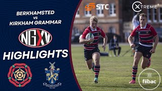 HIGHLIGHTS BERKHAMSTED V KIRKHAM GRAMMAR  SCHOOL RUGBY [upl. by Aldis]