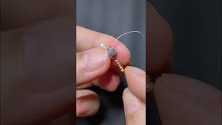 1 minute how to make beaded bracelet making bracelet with row of 3 pearl amp rondelle P2 [upl. by Saidel984]