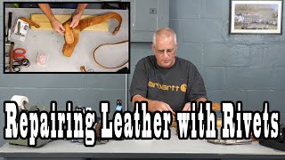 How To Rivet Leather Soften Leather Dye Leather  Leather Movie Prop Repairs [upl. by Arney]