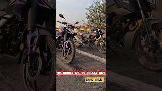 Pulsar N125 Vs Tvs Raider 125 Drag Race  Part2Full Drag Race short shorts shortvideo [upl. by Yhtak]