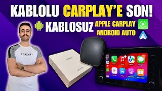 ÜÇÜ BİR ARADA EN KOLAY KABLOSUZ APPLE CARPLAY ANDROID AUTO VE ANDROID MULTIMEDYA MINI AI BOX [upl. by Rehm]