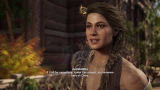 Assassins Creed Odyssey  The Lykaon Wolf Deliver The Pelts To Daphnae Dialogue Cutscene 2018 [upl. by Solracesoj893]