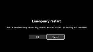 What Happens if You Emergency Restart in Different Versions of Windows [upl. by Aisirtap]