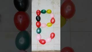 Watercolor balloons letter g ASMR popballoonshorts [upl. by Nilak]