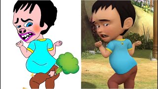 Goyang Upin Ipin Drawing Meme  Upin amp Ipin Kartun Lucu l Funny Cartoon meme video [upl. by Gosnell]