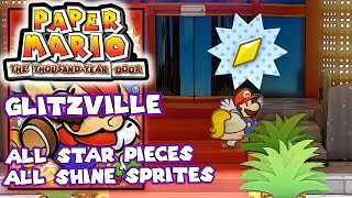 Glitzville All Star Pieces amp Shine Sprites Collectibles 100  Paper Mario The Thousand Year Door [upl. by Aihsirt]