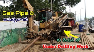 Making Drilling underground work for arranging Gas Pipe with Vermeer C500 Machine in Anantapur [upl. by Gnep]