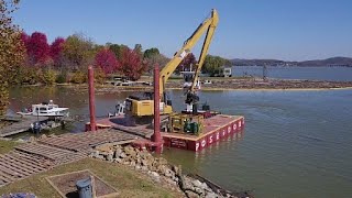 USACE Launch of Modular Barge in Claytor Lake [upl. by Bolt788]