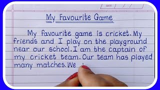 My Favourite Game Cricket Essay in English Writing [upl. by Fi]