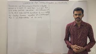 Lec 03  Condition for that quotCR equations implies Differentiabilityquot  Complex Analysis  Tamil [upl. by Loma]