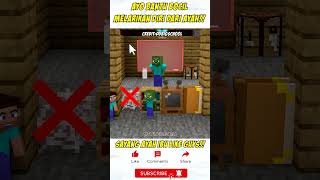 Ayo bantu bocil Zombie melarikan diri dari ayah‼️😱shorts minecraft game funny trending [upl. by Dnama]