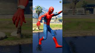 GTA V  CAPTAIN AMERICASPIDERVENOM AND DEAD POOL  WHO IS THE HIGHEST JUMPING  gta5 shots [upl. by Aicre]