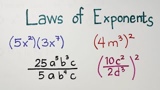 Integral Exponent Rules  Laws of Exponents [upl. by Nylanna36]