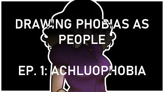 DRAWING PHOBIAS AS PEOPLE Episode 1  The Dark [upl. by Diba]