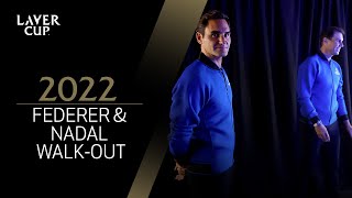 Federer and Nadal WalkOut  Laver Cup 2022 [upl. by Ydwor]