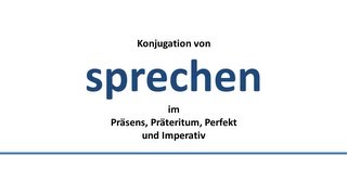 SPRECHEN  Konjugation deutscher VerbenConjugation of German verbs [upl. by Scuram636]