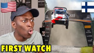 American Reacts Best of WRC Rally Finland 2022  Crashes Action and Pure Sound [upl. by Lemhar]