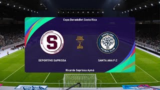 Modo carrera jugador liga Promerica Copa DoradoBet Deportivo Saprissa vs Santa Ana [upl. by Areivax]