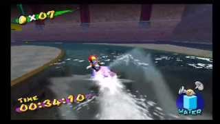 Super Mario Sunshine Ricco Harbor Blooper Surfing Safari  Secret SS  SS 1314 [upl. by Ettennaj]