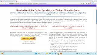 How to Install Watchdata ProxKey USB Crypto Token in Windows 11 Operating System  Live demo [upl. by Hanley]