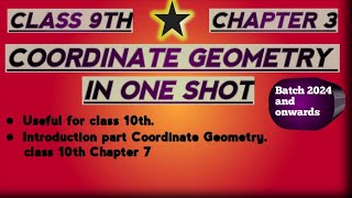 Coordinates Geometry class 9  Coordinate Geometry Introduction Class 10  ch3 coordinategeometry [upl. by Greene]