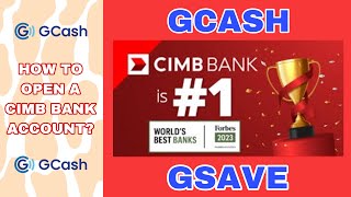 HOW TO OPEN A CIMB BANK ACCOUNT  OPENING GSAVE CIMB BANK ACCOUNT  QUICK TUTORIAL [upl. by Chiaki]