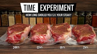 Sous Vide Steak TIME EXPERIMENT  How long should you cook your STEAK [upl. by Sokem320]