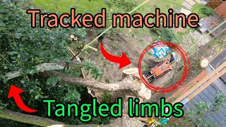 Rigging limbs up to pulley using a machine [upl. by Anuhsal]