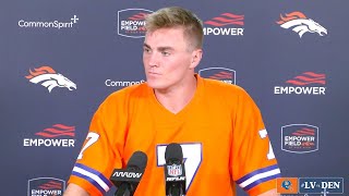 QB Bo Nix on Denver’s offense finding a rhythm in Week 5 ‘We made the most of our opportunity’ [upl. by Agnimod]