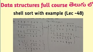 shell sort with example in data structures and algorithms  sorting techniques [upl. by Rose]