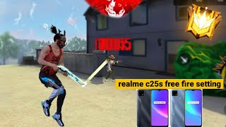 4GB RAM Mobile Best ⚙️ realme c25s free fire headshot settings 1Tap headshot Best DPI Settings [upl. by Akoek954]