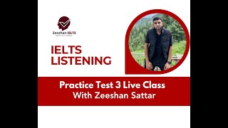 IELTS Listening Exam  Practice Test 3 Live Class I With Zeeshan Sattar Eng  Urdu [upl. by Katonah956]