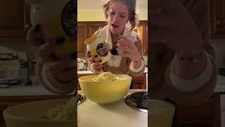 My extremely controversial pea salad recipe 😂 thanksgiving thanksgivingdish thanksgivingdinner [upl. by Prosperus]