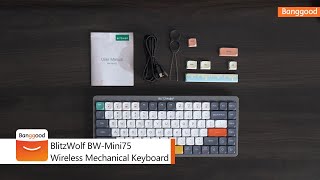 BlitzWolf BWMini75 Wireless Mechanical Keyboard Shop on Banggood [upl. by Juley]