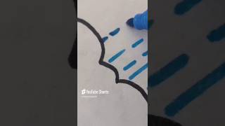 cute raining clouds 🌨️ drawing trending art viralvideo [upl. by Berni]