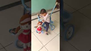 How to learn riding a bicycle 🚲 by cute little baby Manju Choudhary Udtapanchi123 cutebaby [upl. by Jp]