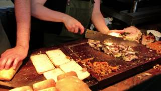 Prepping Porchetta Sandwiches at Meat amp Bread [upl. by Xonel]