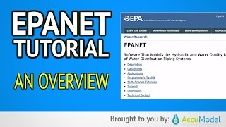 EPANET Tutorial 01  Overview of EPANET  Hydraulic Modeling [upl. by Animas]